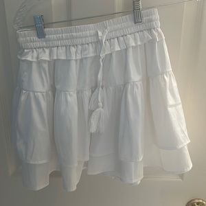 White Ruffled Skirt Size Small